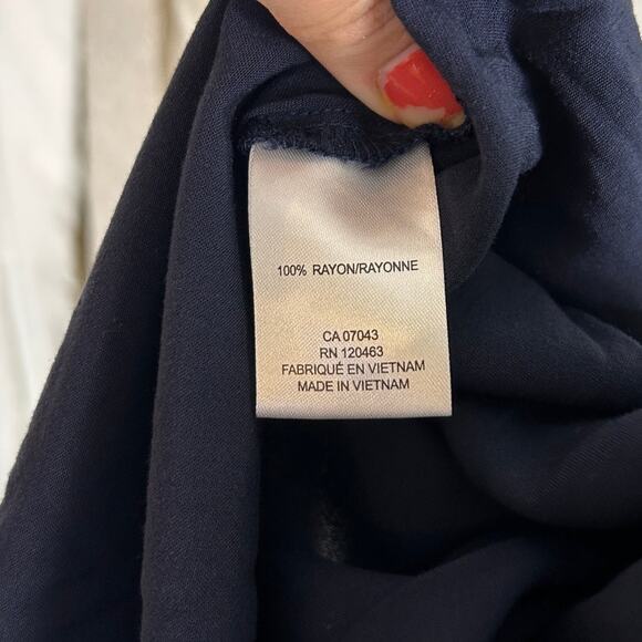 Alex & Lili Women's Size S Navy Hi-Low T Roll Tab Sleeve Shirt Dress #0271 - Picture 9 of 16